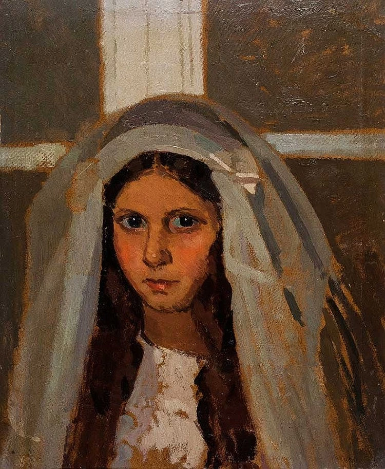 Contadinella comunicanda (la figlia del giardiniere del Salviatino)